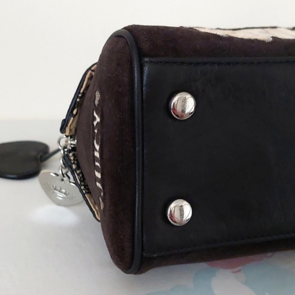 Rare Vintage juicy couture y2k small velvet Juicy American Princess stachel bag - Picture 6 of 16